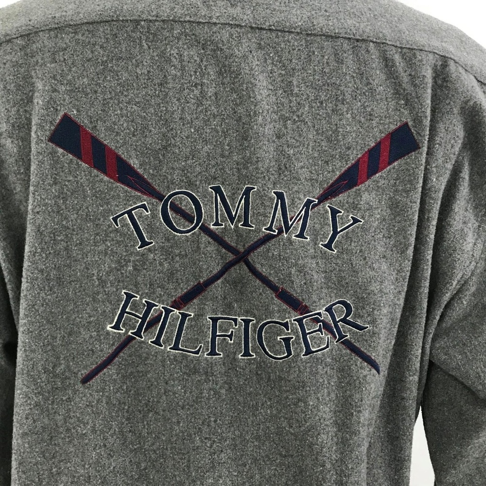 Tommy Hilfiger Vintage Mens Button Down Shirt Double Side XL